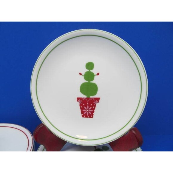 Starbucks Holiday 2006 Coffee 6 " Dessert Appetizer Plates Set Of 8 - Picture 2 of 10